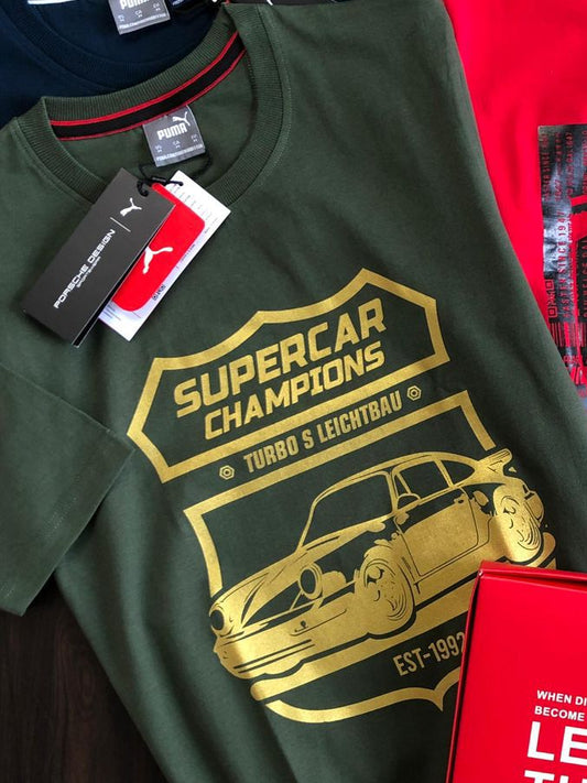 Puma Round Neck Olive Green