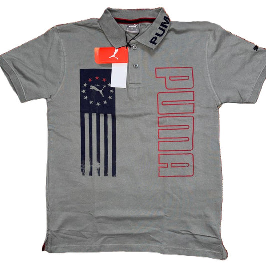 Puma Polo T-shirt Grey