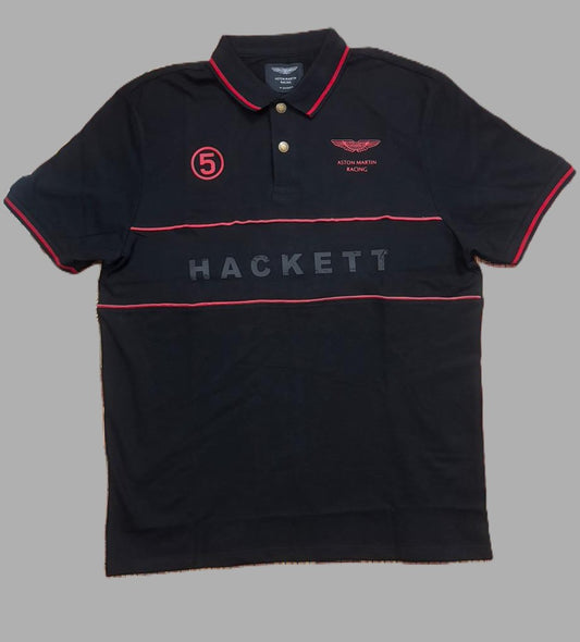 Hackett Polo T-shirt (Aston Martin Edition) Black
