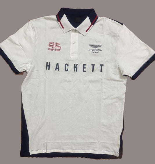 Hackett Polo T-shirt (Aston Martin Edition) White